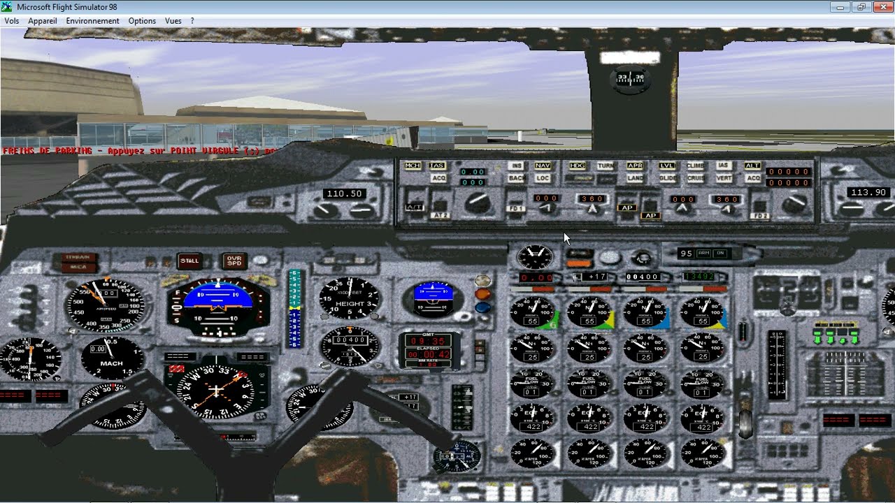 CONCORDE AIR FRANCE F-BVFA ATC ROISSY LFPG TAXIWAY FLIGHT SIMULATOR 98 3DFX FS98 AIRPORT 2000