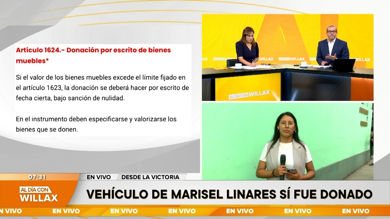 Al Día con Willax - FEB 27 - 3/5 - VEHÍCULO DE MARISEL LINARES SÍ FUE DONADO | Willax