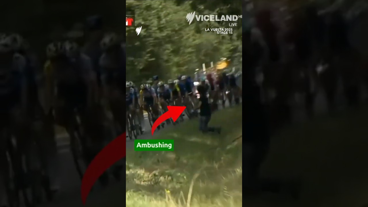Protestor causes crash at cycling race
