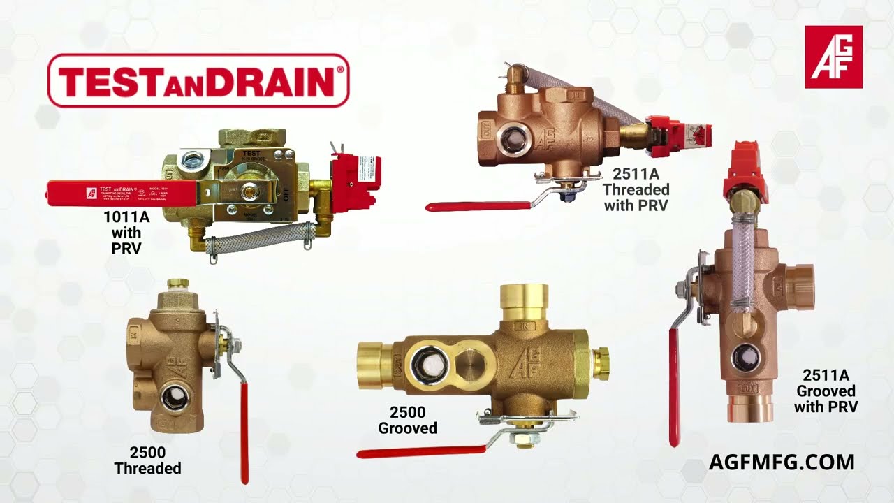 AGF TESTanDRAIN Valves for Fire Sprinkler Systems