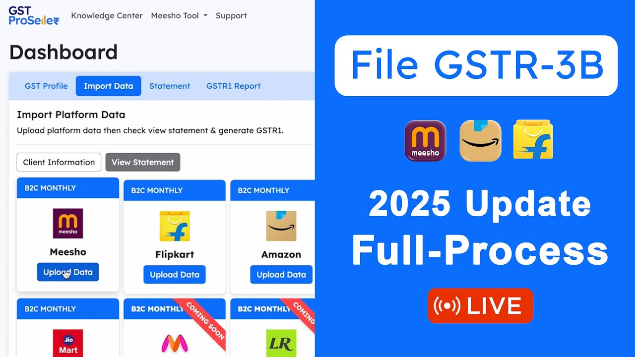 GSTR 3B Filing for Online Sellers 2025 | How To File GSTR 3B Online 2025 Update| GSTProseller