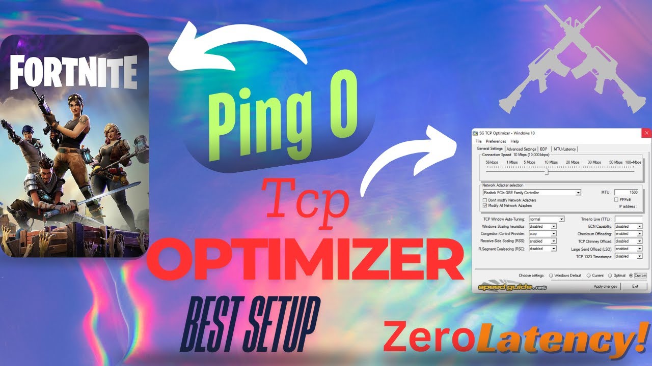 TCP Optimizer Best Settings For Fortnite (Get 0 PING)