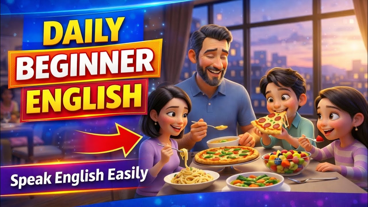 Learn Daily English Conversation |at hotel ordering food🍕🍜🍨 for beginners 