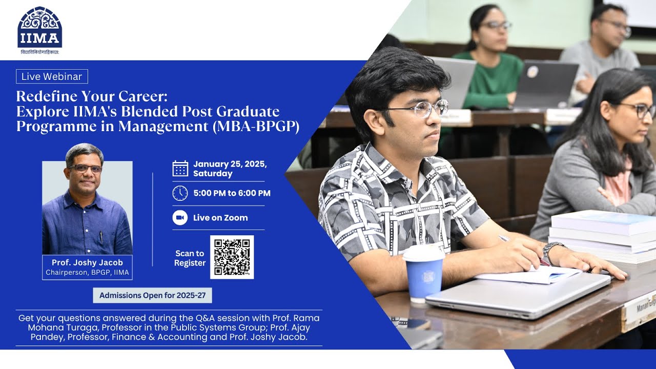 Webinar | Redefine Your Career: Explore IIMA's BPGP in Management