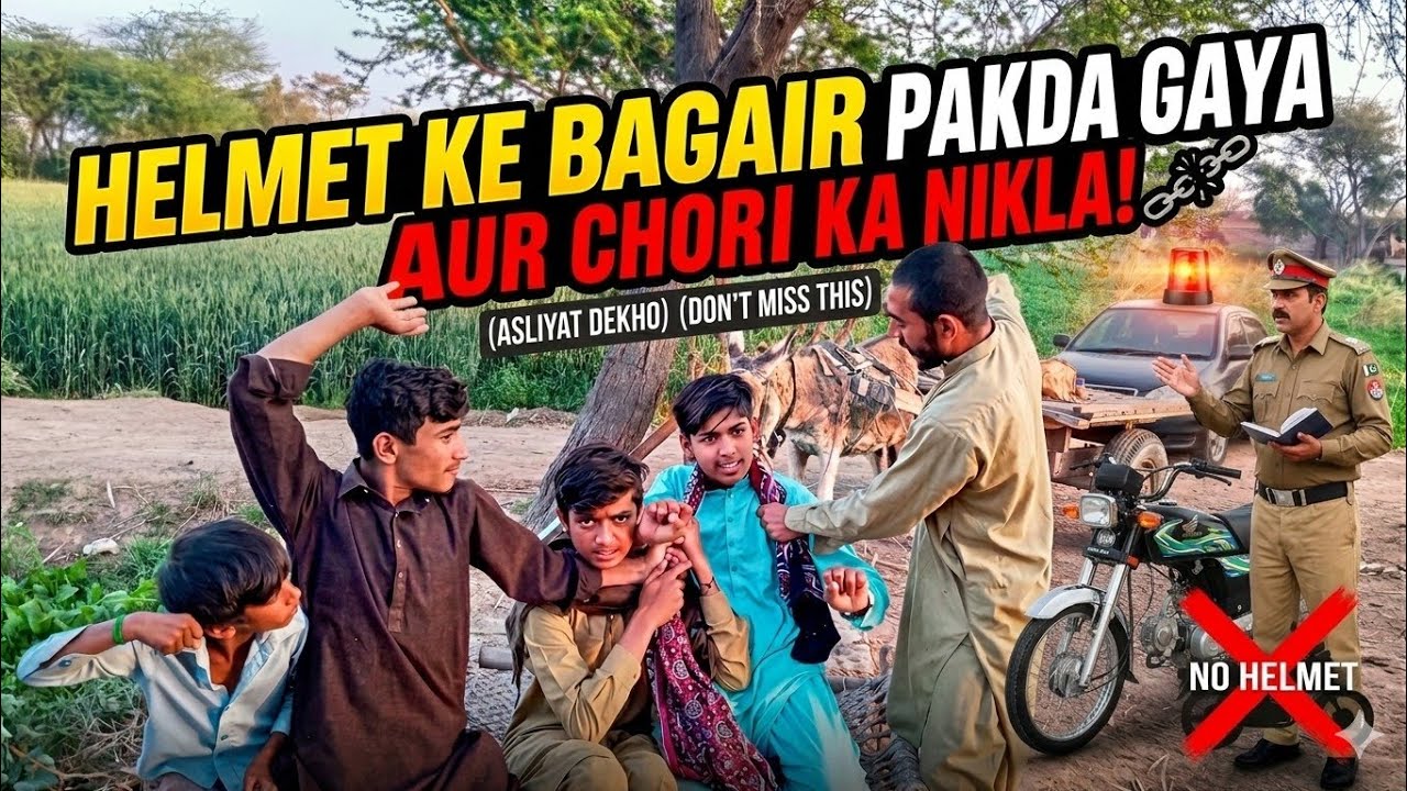 Helmet ke bagair Pakda Gaya aur motorcycle chori ka nikala Aur daal pini Padi Jail ki 