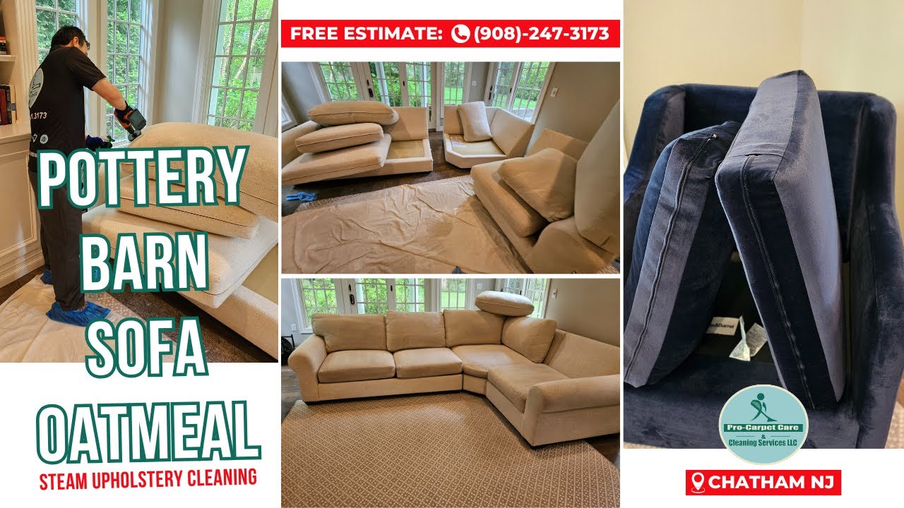 Pottery Barn Sofa cleaning | Upholstery Cleaning in Chatham NJ
