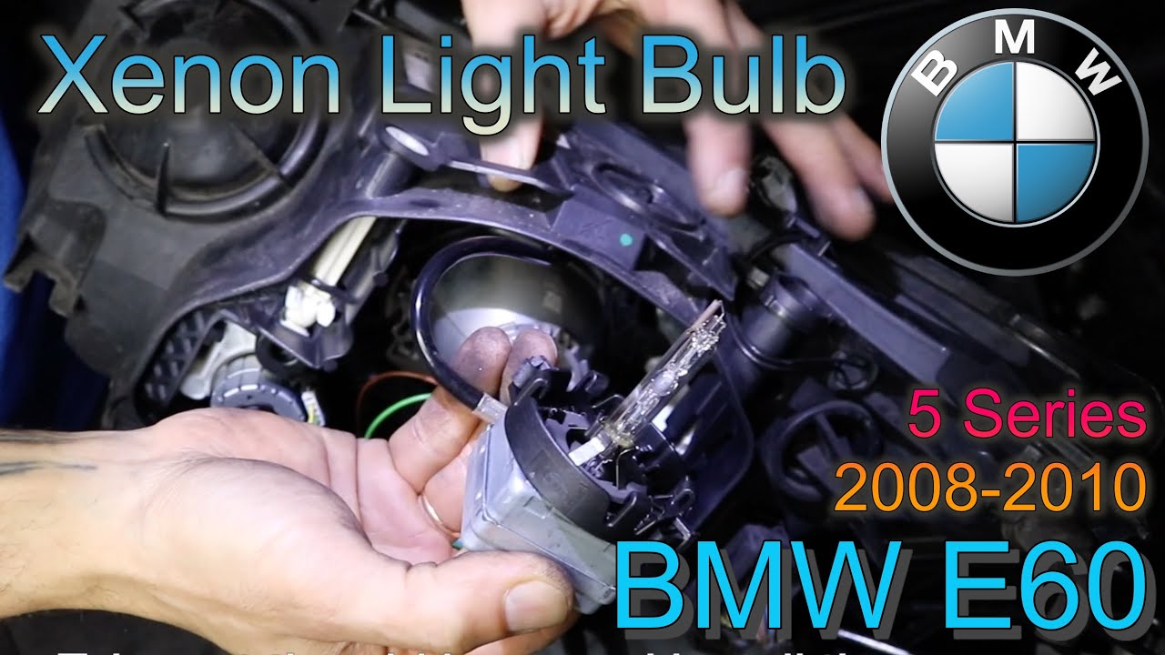 Xenon light replacement HID  BMW E60 2008-2010 / Замена лампы ксенона