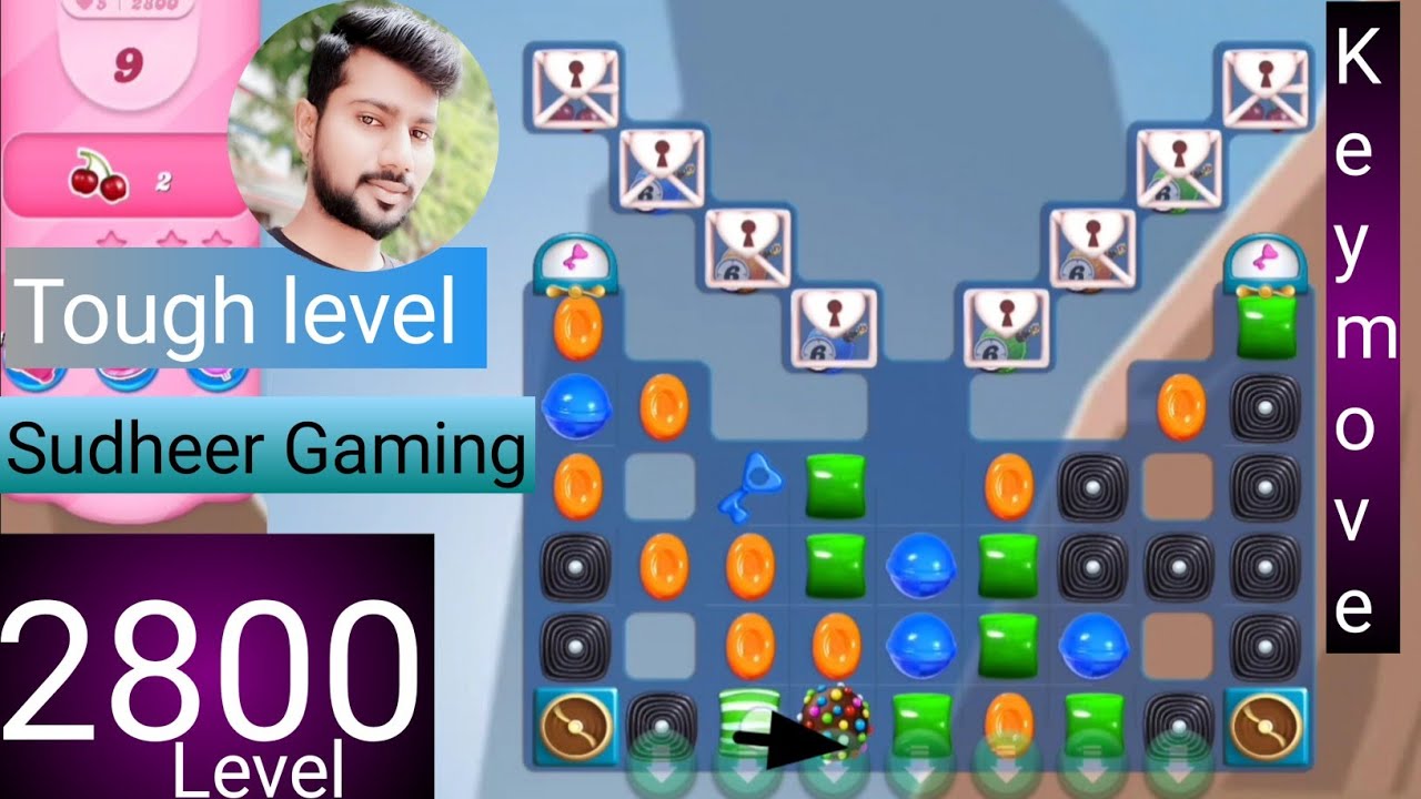 Candy crush saga level 2800 । Tough level । No boosters । Candy crush  2800 । Sudheer Gaming tips