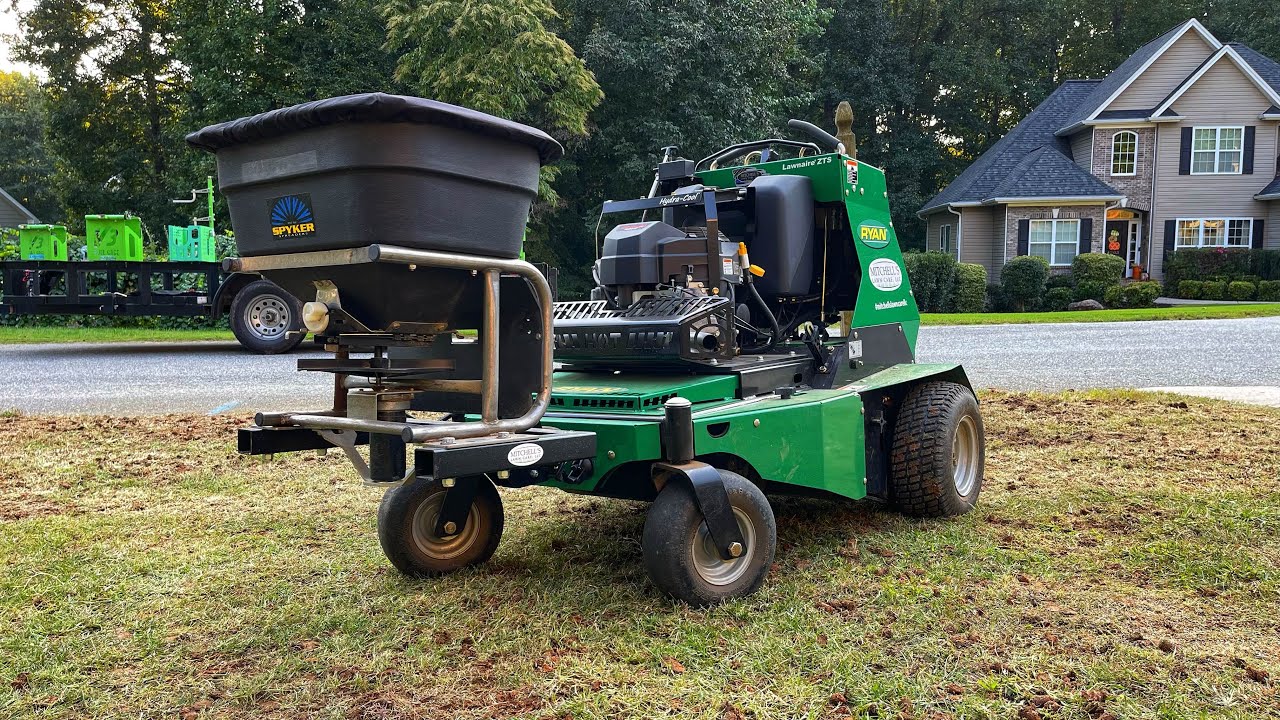 Core Plug Aeration & Overseeding has BEGUN! [Lawnaire ZTS]