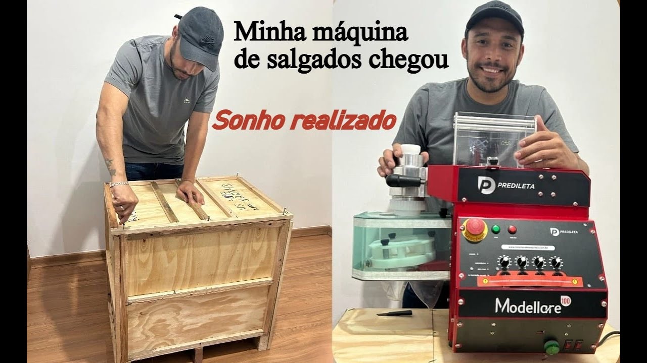 Minha máquina de salgados chegou!!! Sonho realizado  (Predileta maquinas Modellare)