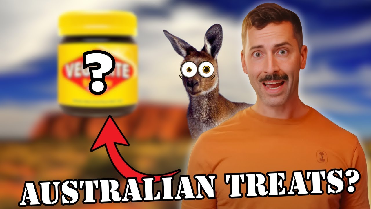 Американская семья пробует австралийские лакомства и VEGEMITE!