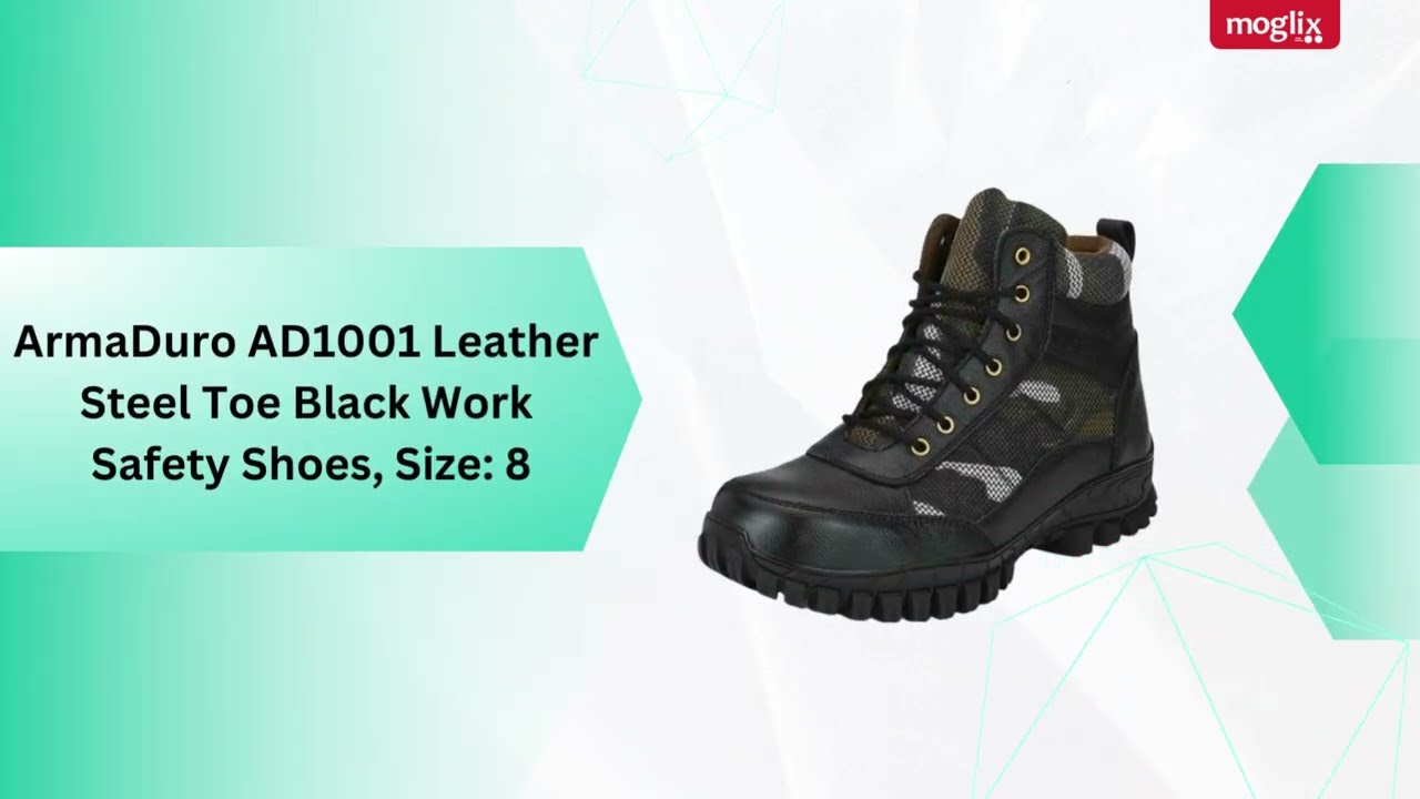 Upgrade Your Work Shoes with ArmaDuro AD1001 Leather Steel Toe Black Work Safety&nbsp;Shoes