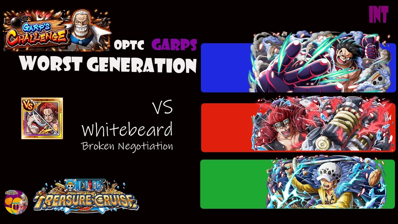 OPTC Garp Challange Worst Generation INT (Whitebeard  - Broken Negotiation )