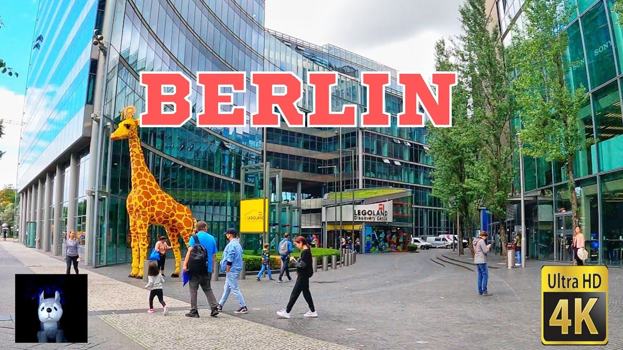 Прогулки по Германии 🇩🇪. Пешеходная экскурсия по Берлину. Прогулка по Потсдамской площади. 4K 60fps.
