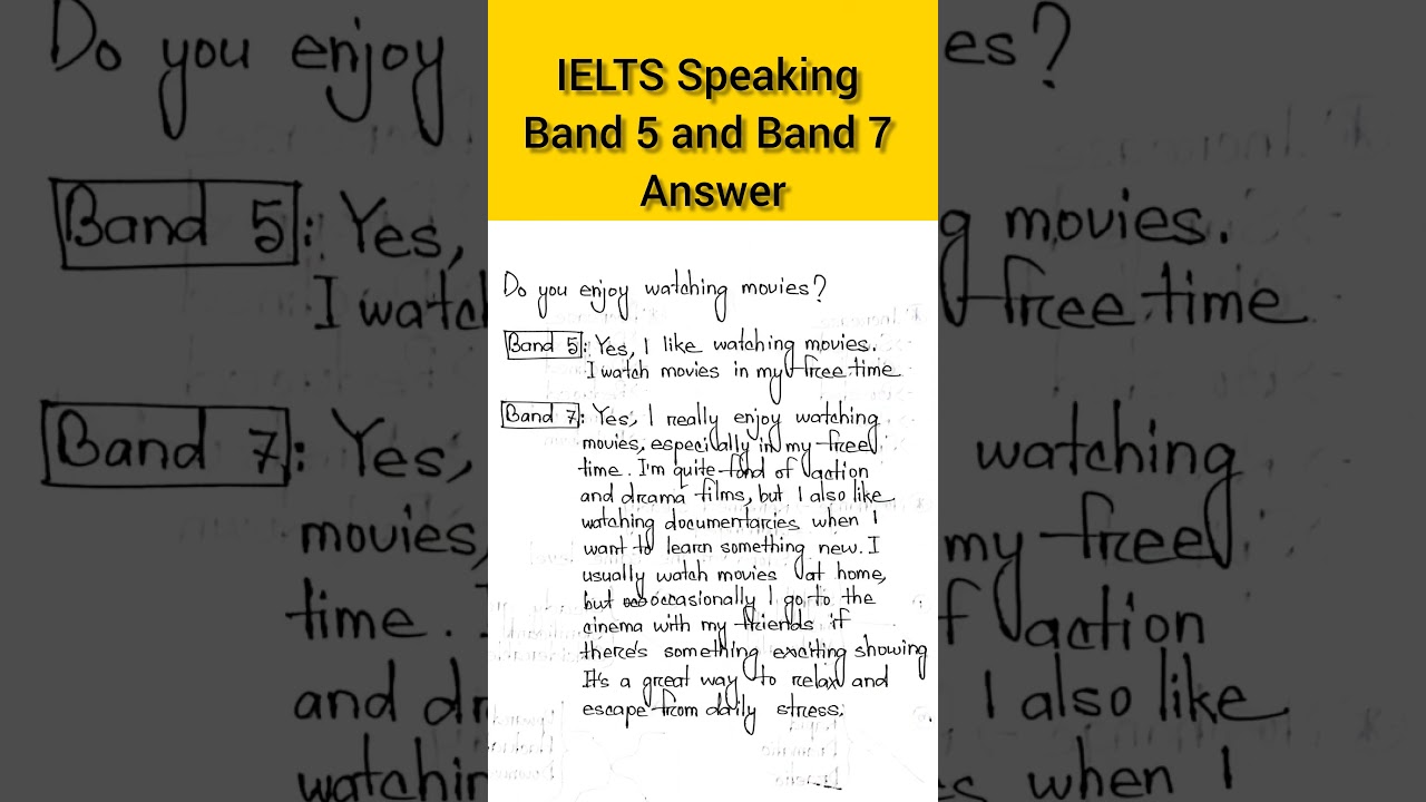 IELTS Speaking band 7 Answer #ielts #ieltspreparation