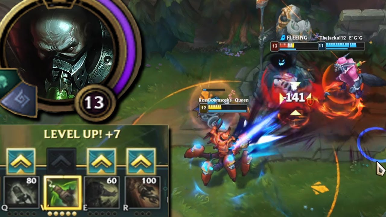 Urgot but I only have my W on for the entire game (Purg-ot)