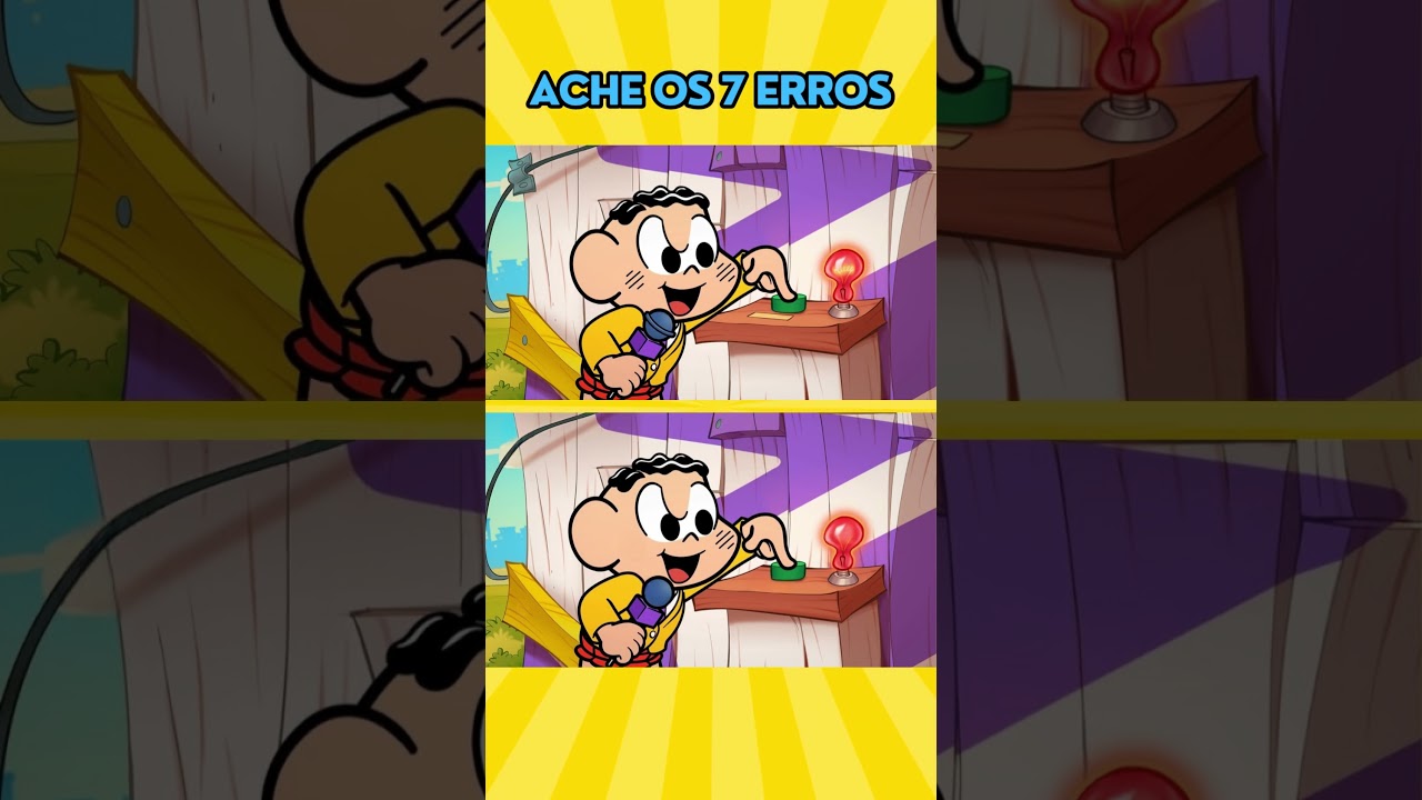 🔎 JOGO DOS 7 ERROS ❌ | TURMA DA M&Ocirc;NICA 🤸&zwj;♀️ - CASC&Atilde;O ☂️ #shorts #turmadam&ocirc;nica #jogosonline