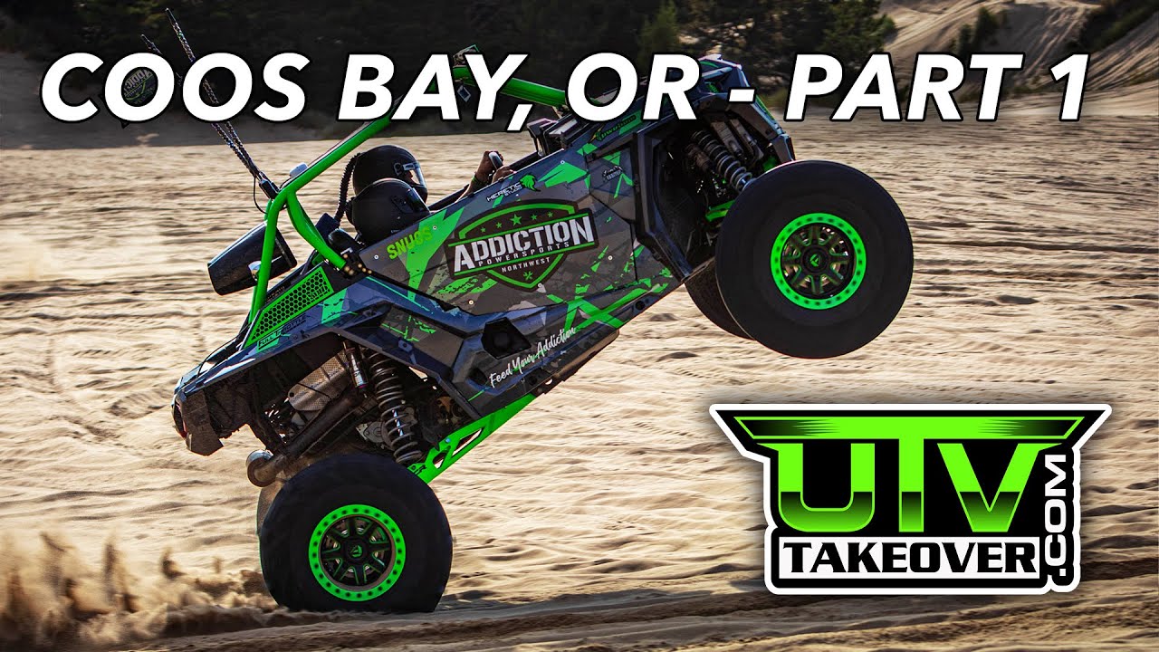 UTV Takeover Coos Bay, OR - Part 1 - Travel & Dune Rip | The SXS Guys Vlog