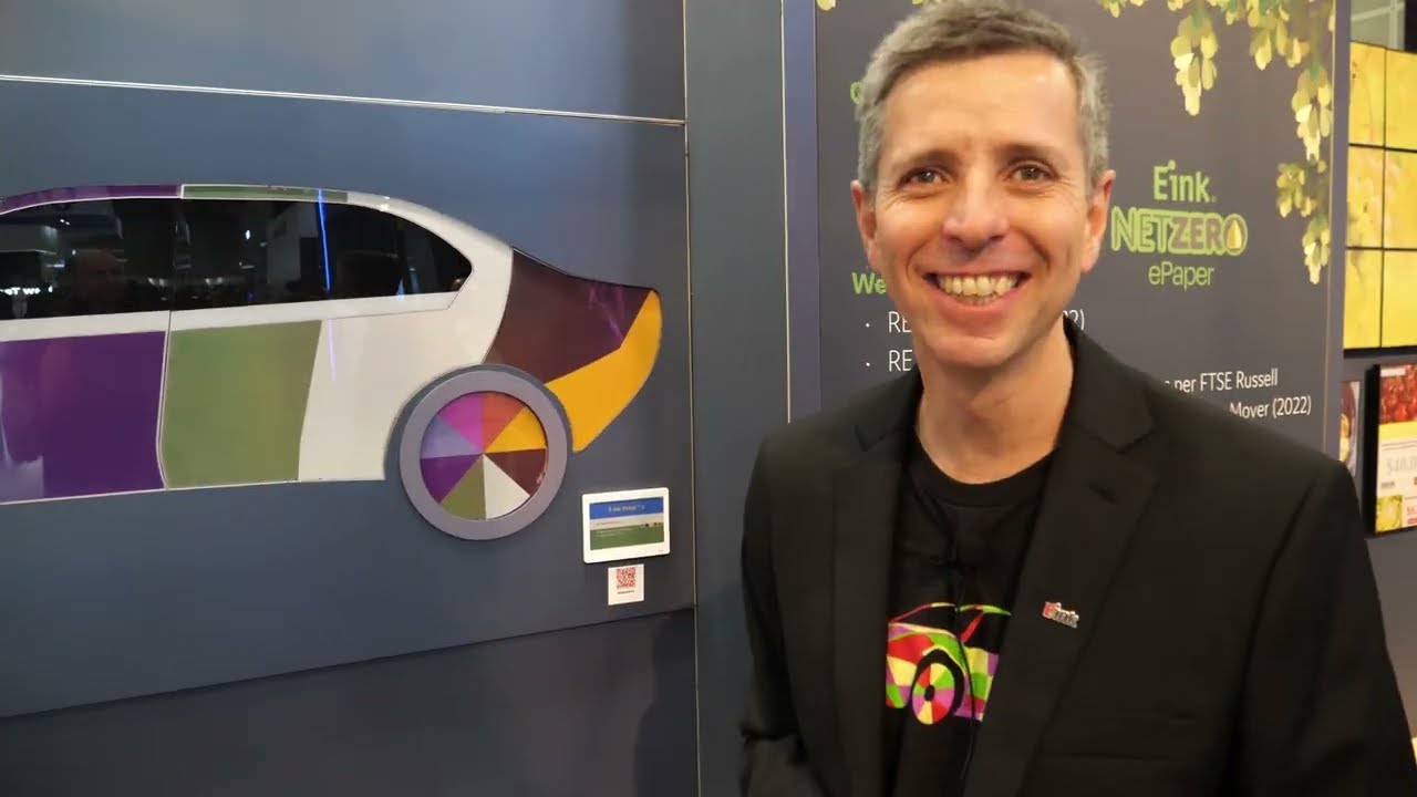 E Ink Booth Tour at Display Week 2023 shows Spectra6: The Most Advanced Color E-Paper, Note, Display