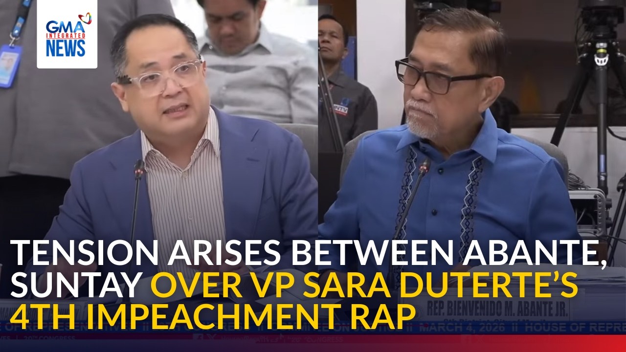 Tension arises between Abante, Suntay over VP Sara's 4th impeachment rap | GMA Integrated News