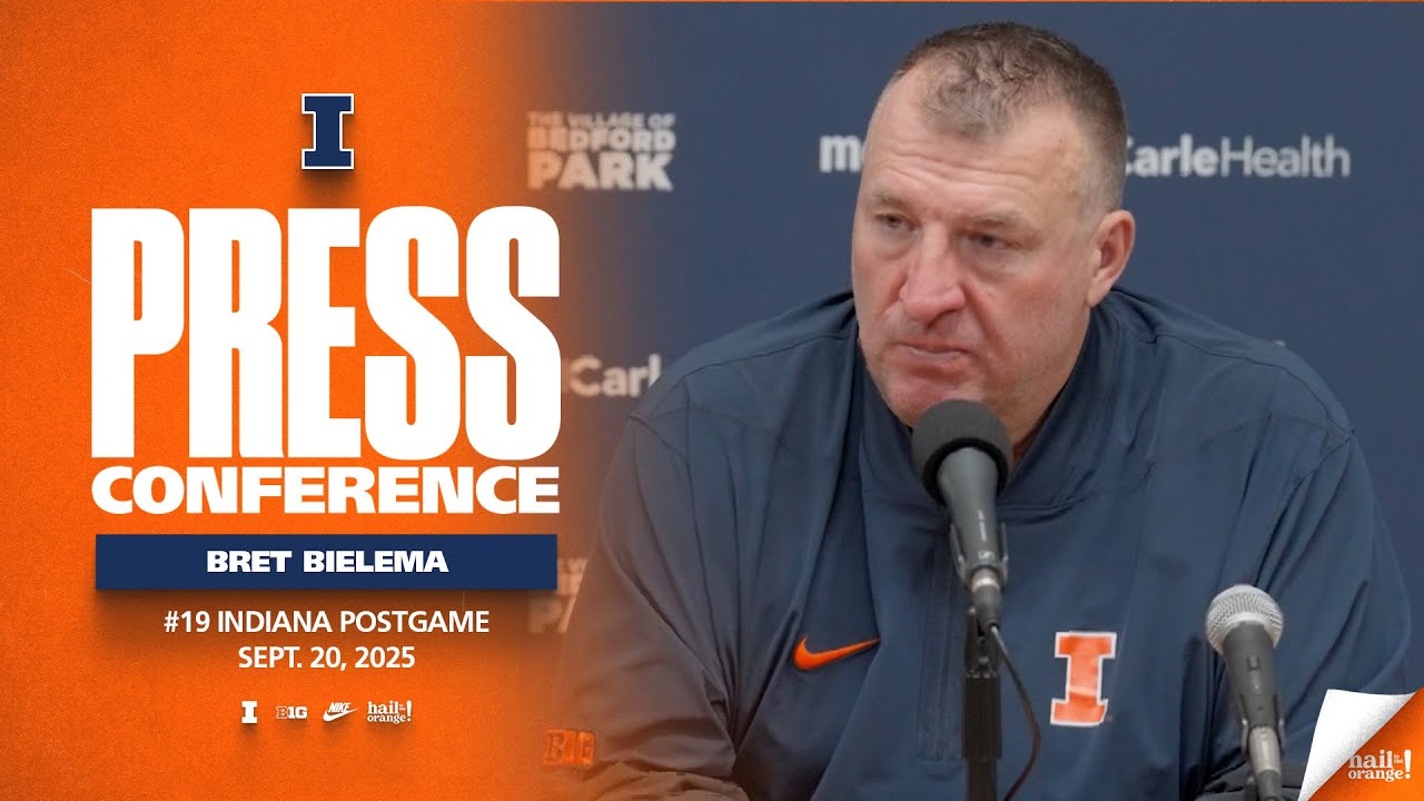 Illinois Football | Head Coach Bret Bielema Postgame at #19 Indiana 9/20/25