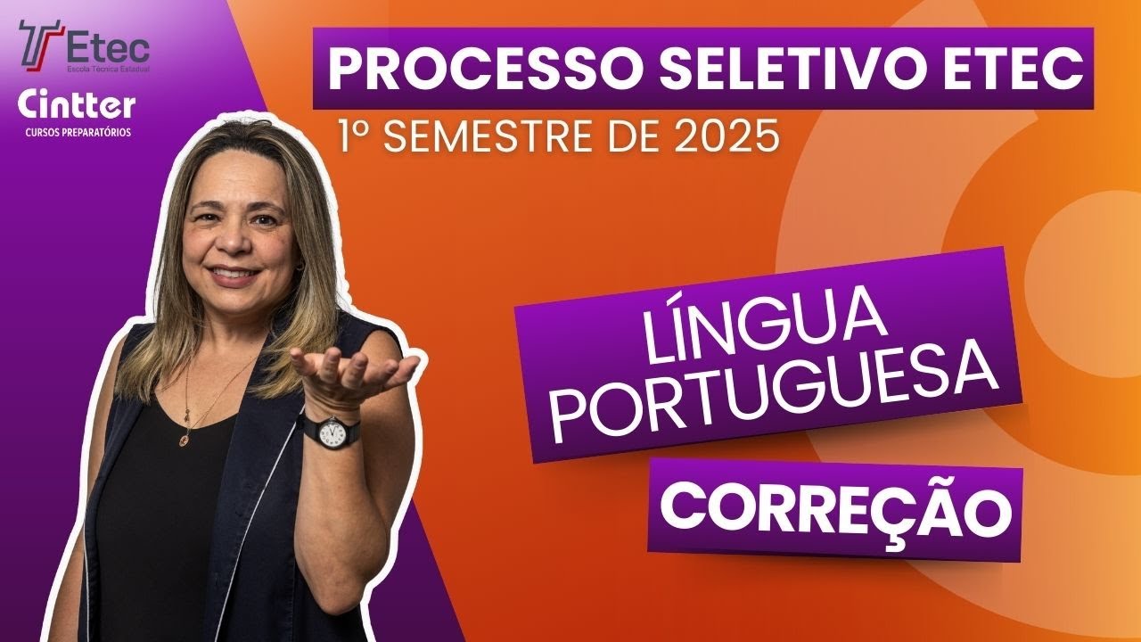 Vestibulinho ETEC 2025 - Questão 08 Corrigida (Português)