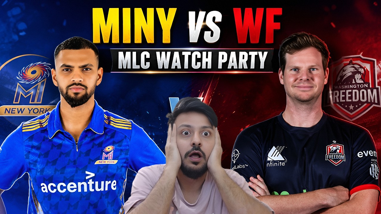 WF vs MINY LIVE | Washington Freedom vs MI New York | MLC 2026 Watch Along 🔥Raw Emotions