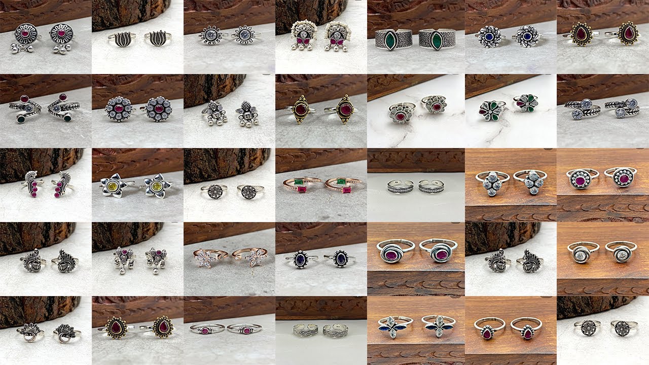 Latest Silver Toe Rings Designs 2023 // Daily Wear Silver Fancy Toe Rings || Shridhi Vlog