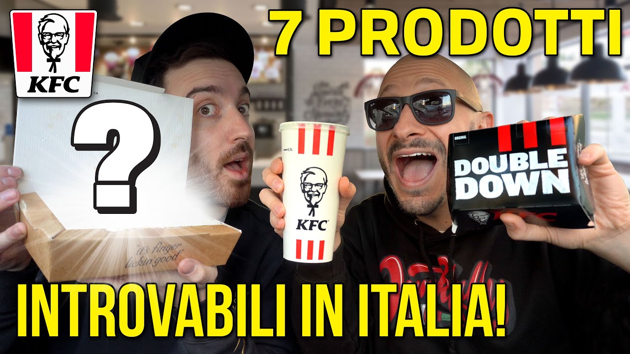 MANGIAMO 7 PRODOTTI di KFC INTROVABILI in ITALIA!