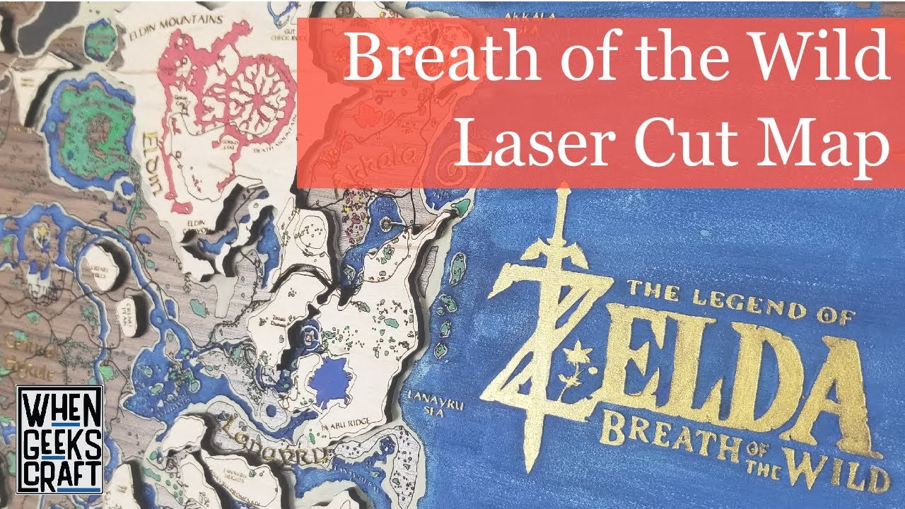 Hand Painted Map of Legend of Zelda Breath of the Wild
