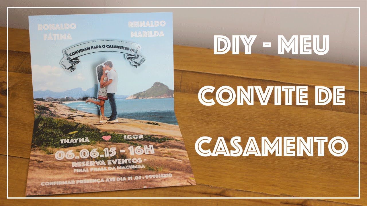 DIY CONVITE DE CASAMENTO - MEU CONVITE