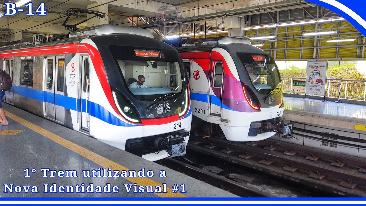 Compilado #1 do Primeiro Trem no Novo Layout, Hyundai Rotem EMU Série 2000 (B-14), CCR Metrô Bahia