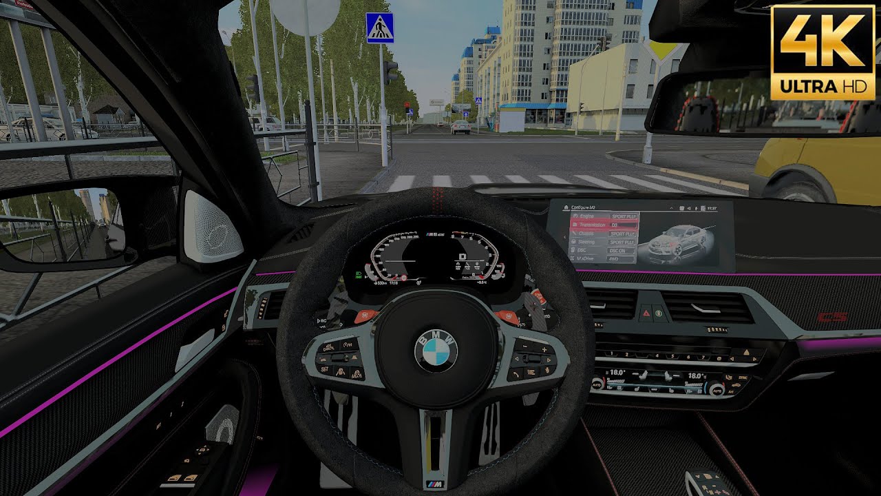 2021 BMW M5 CS - City Car Driving - Logitech G29 - 4K