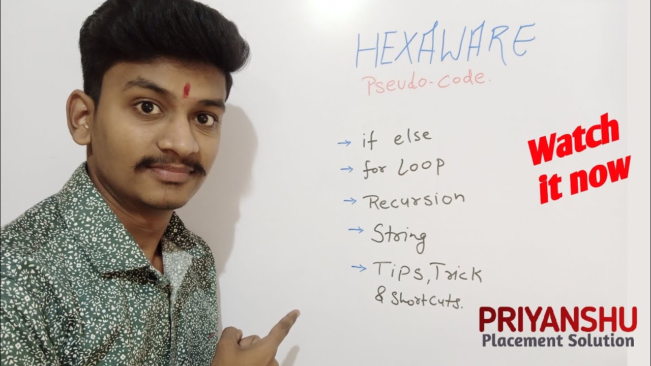 Hexaware Latest pseudocode Question | Hexaware pseudocode questions | Hexaware Assessment 2023