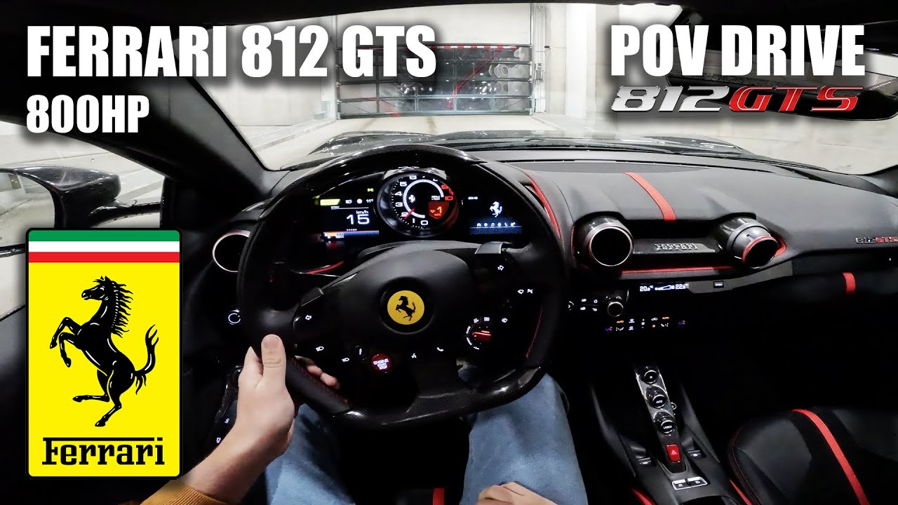 FERRARI 812 GTS POV TUNNEL RUN  (RAINY WEATHER) I 4K