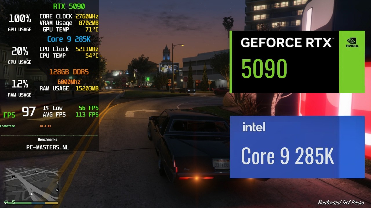 GTA 5 ENHANCED - RTX 5090 - Ultra 9 285K - BENCHMARK - MAX SETTINGS 4K