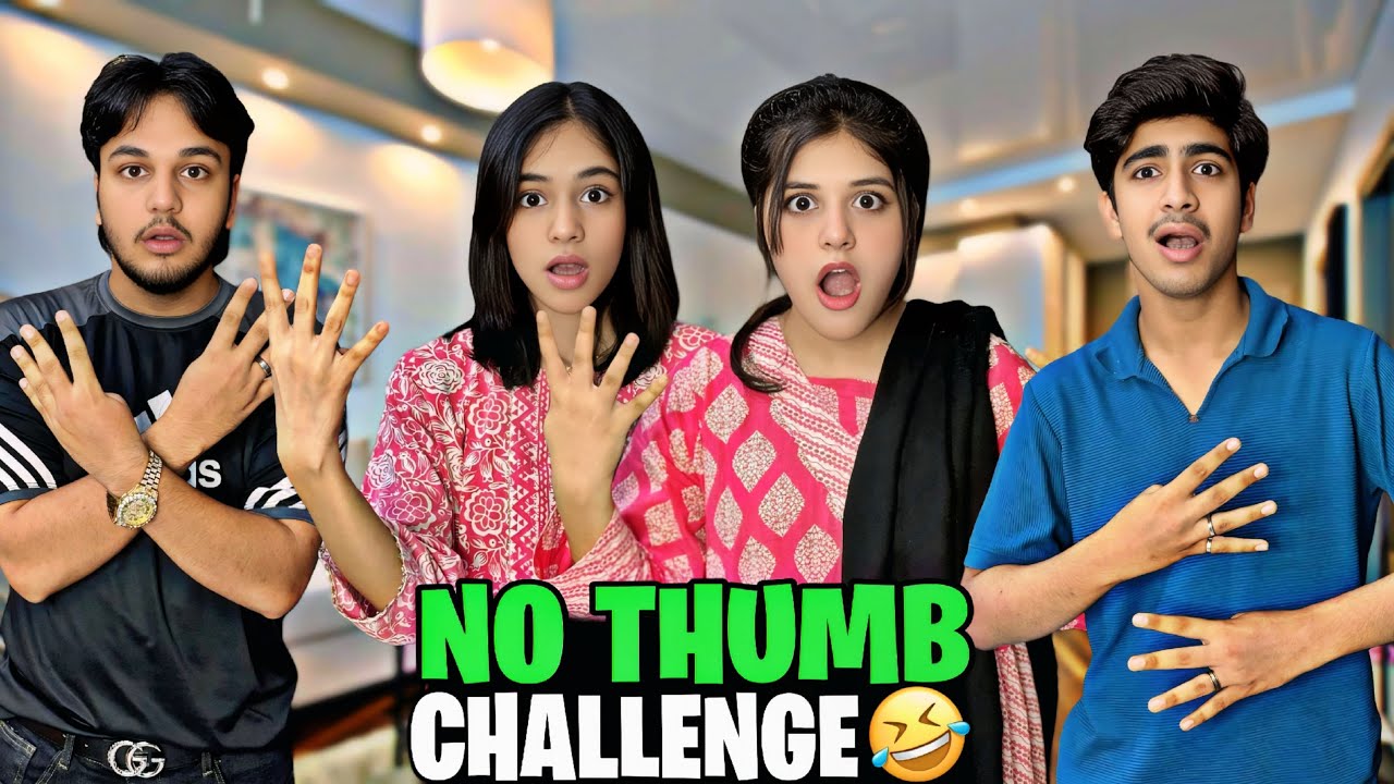 NO THUMBS CHALLENGE // EAT AND DO WORK WITHOUT THUMB // VERY FUNNY