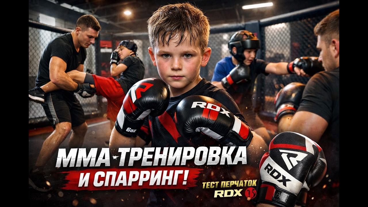 ММА-тренировка Никиты: разминка, удары и 3 раунда спарринга! Тест перчаток RDX 🥊