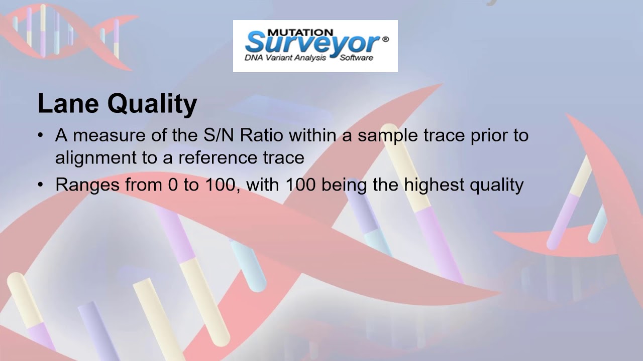 Quality Values in Mutation Surveyor Software