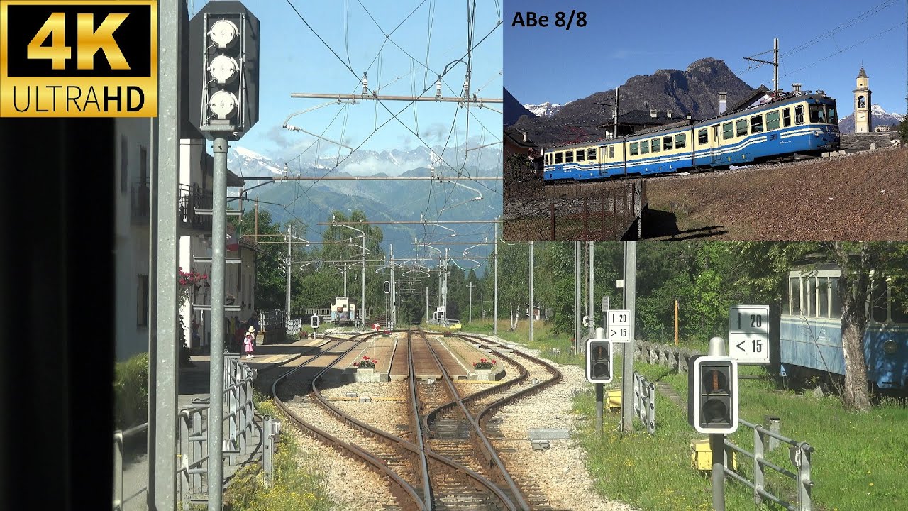 Cab Ride / Führerstandsmitfahrt SSIF ABe 8/8 Verscio-Domodossola, Centovallibahn/Vigezzina