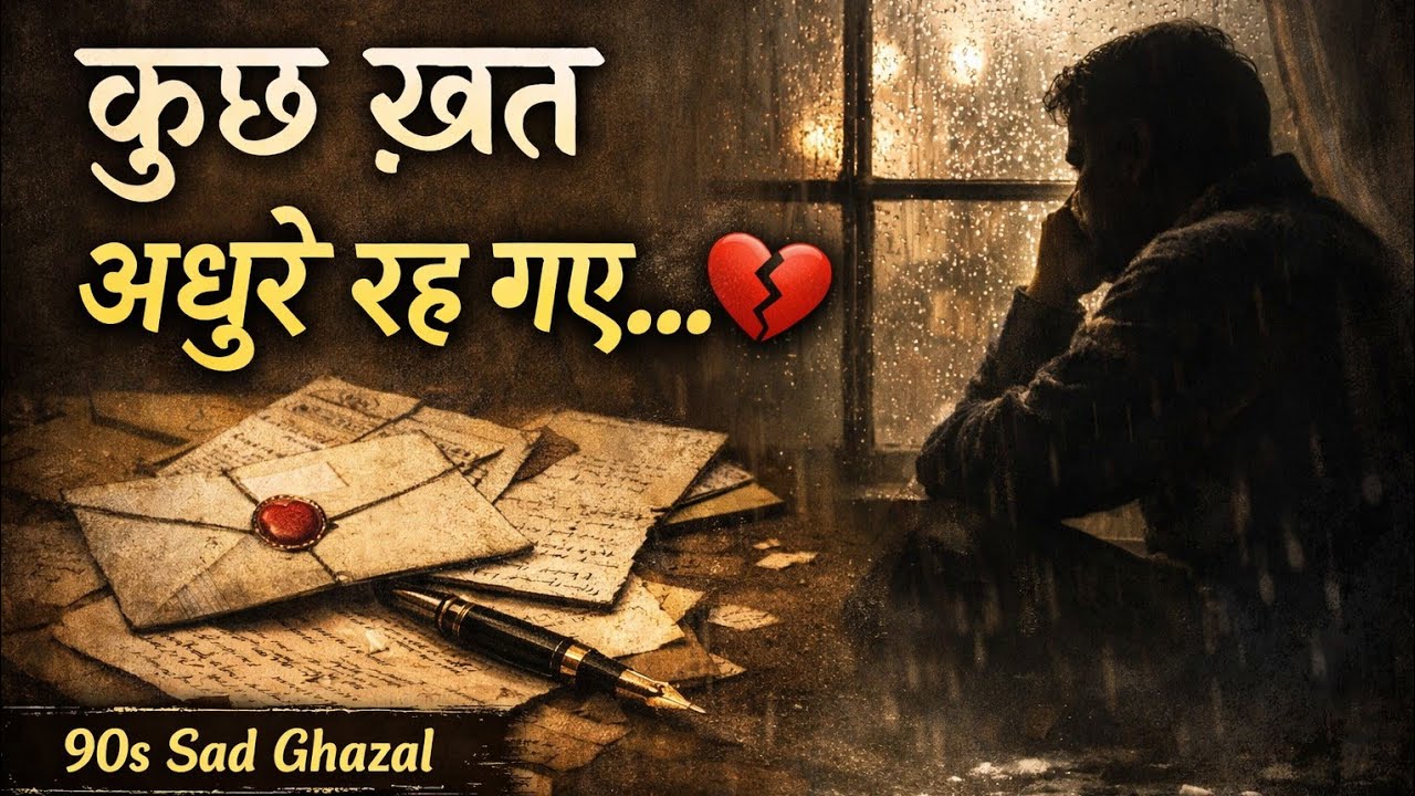 कुछ ख़त अधूरे रह गए | 90s Sad Ghazal | Dil Ko Chhoo Jane Wali Shayari | Hindi Ghazal Song