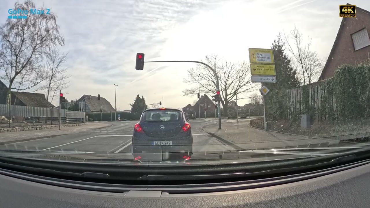Autofahrt mit der GoPro Max 2 - Von Rheine nach Neuenkirchen/Offlumer See