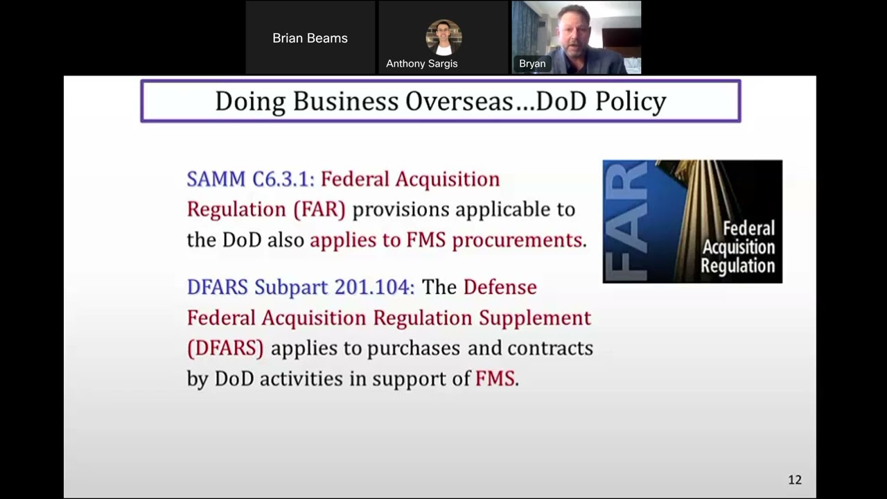 EW23: Fundamentals of Foreign Military Sales