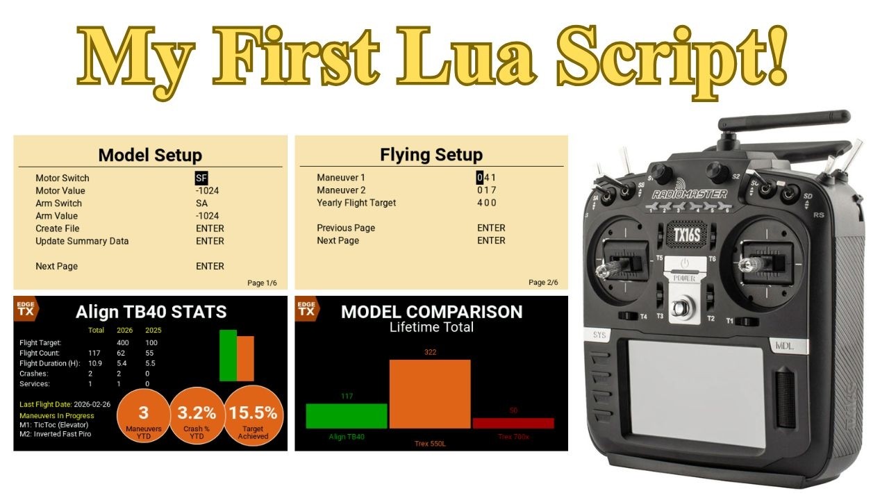 I Built a Flight Progress / Tracking Lua For Radiomaster TX16S EdgeTx