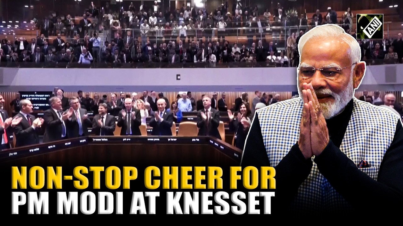 PM Modi receives five time standing ovation at Israeli Parliament ‘Knesset’