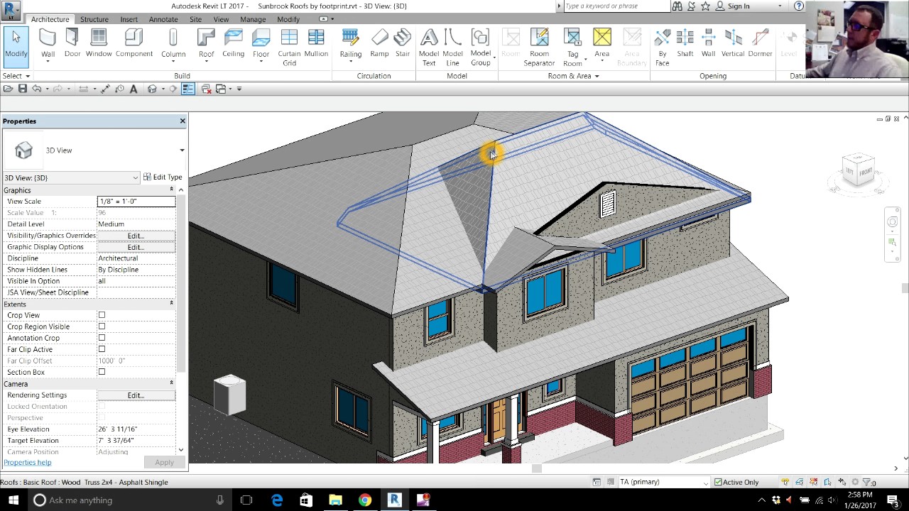 Revit 2017 Roofs by Footprint