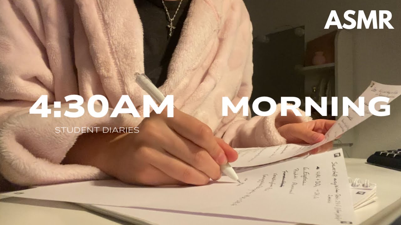 4:30AM ASMR Study Morning 🍂🎧☕️ I student diaries