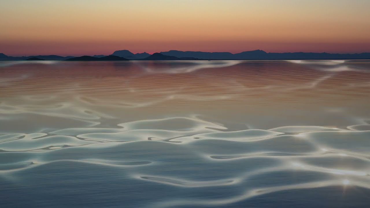La Manga Dreamy Relaxation Escape - Sunset With Large Glossy Waves & Wave Noises (8 hours)