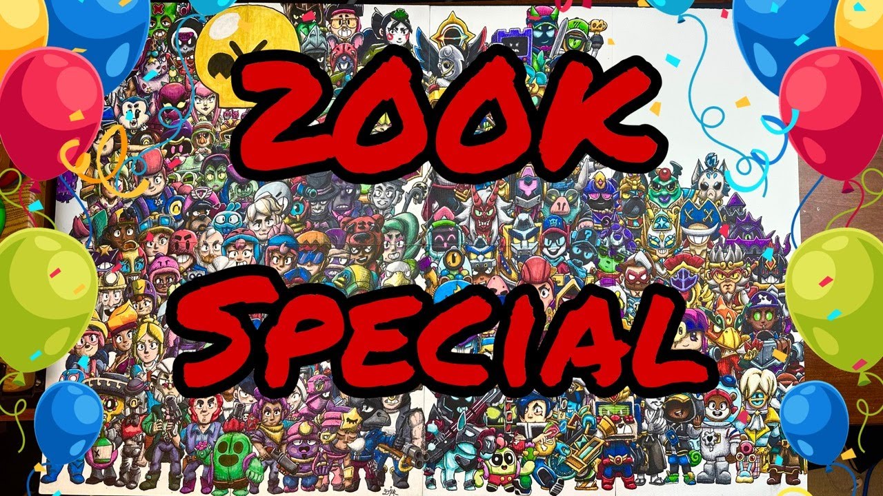 200k Drawing EVERY Brawl Stars Skin - Ghoulish Dynamike