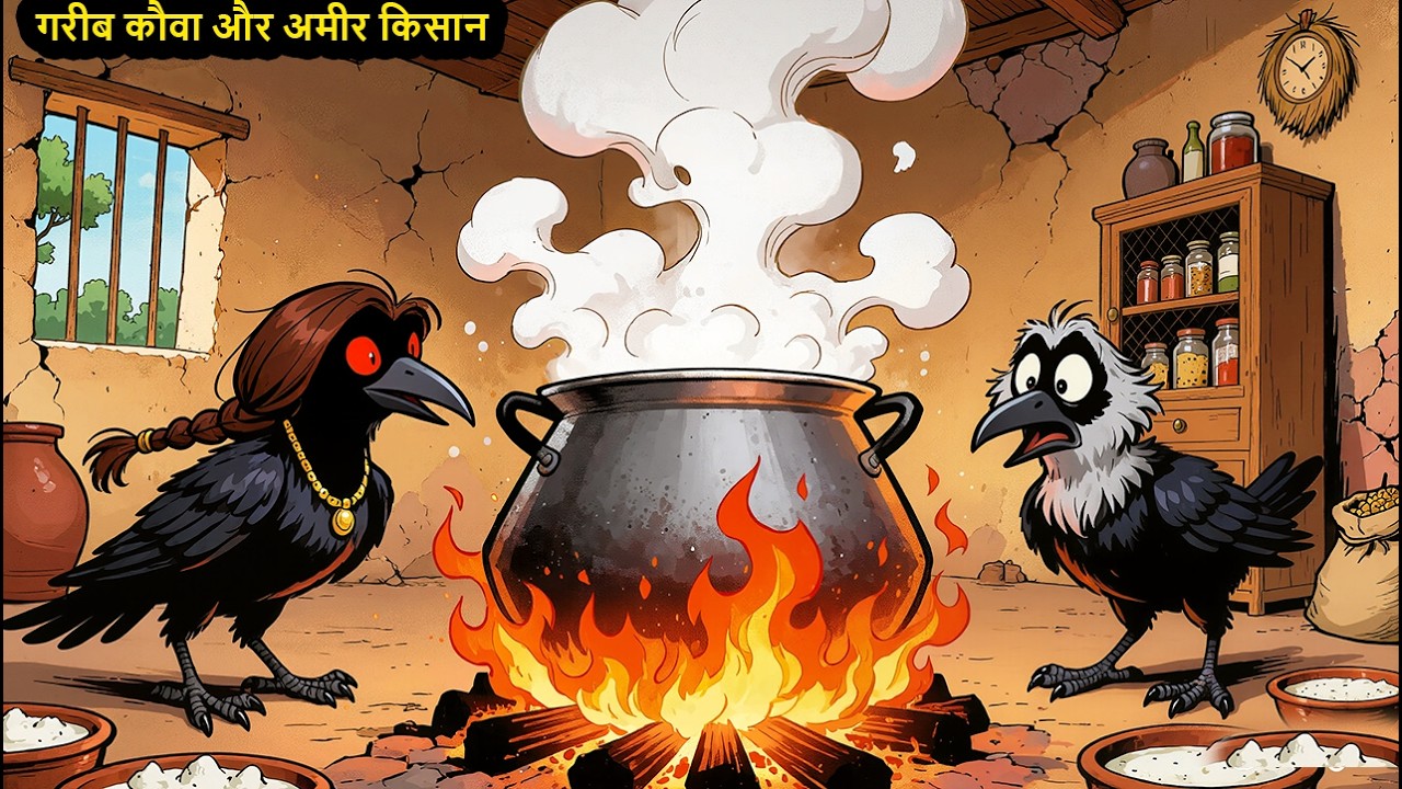 गरीब कौवा और अमीर किसान कौन जीतेगा ? poor crow clever farmer